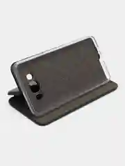 Черный чехол-книжка для Samsung Galaxy J 7 (2016), Samsung J7 (2016), Самсунг J 7 экокожа