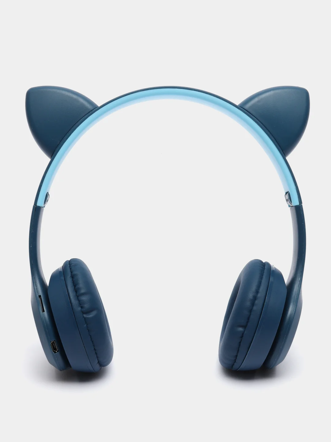 Темно-синий накладные Bluetooth-наушники More choice HW24kids, беспроводные наушники 200 мАч