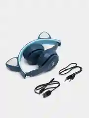 Темно-синий накладные Bluetooth-наушники More choice HW24kids, беспроводные наушники 200 мАч