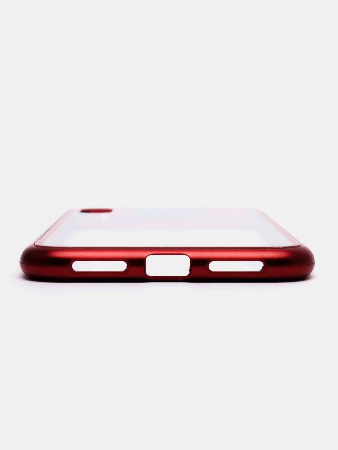 Красный чехол для IPhone XS Max магнитный с металической рамкой