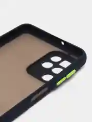 Синий накладка для Samsung A22 матовая с цветными краями, защита камеры