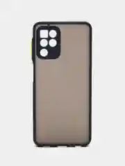 Синий накладка для Samsung A22 матовая с цветными краями, защита камеры