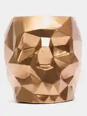 Золотой кашпо-подсвечник из гипса "Череп"