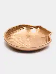 Золотой гипсовый поднос для декора "Морская ракушка"
