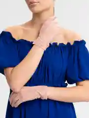 Розовый перчатки женские кружевные, прозрачные, ажурные, гипюровые