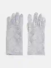 Серый перчатки женские кружевные, прозрачные, ажурные, гипюровые