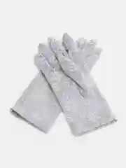 Серый перчатки женские кружевные, прозрачные, ажурные, гипюровые