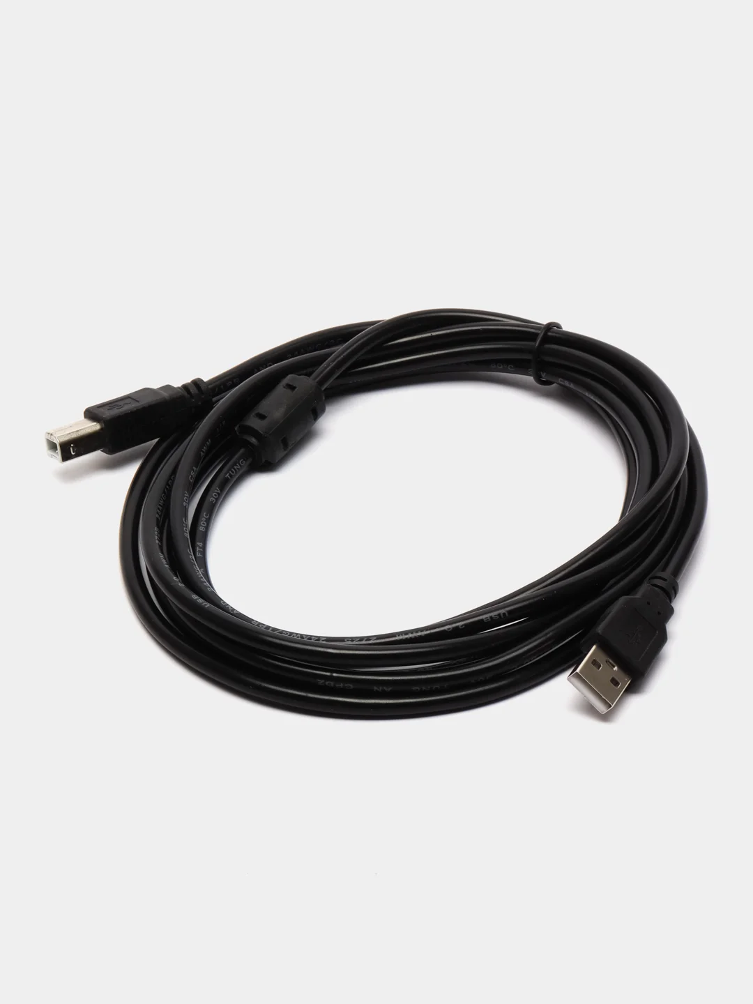 Черный кабель провод для принтера, сканера USB BM (шт)-АM (шт) USB 2.0, МФУ, 1,5 м шнур