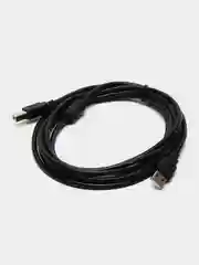 Черный кабель провод для принтера, сканера USB BM (шт)-АM (шт) USB 2.0, МФУ, 1,5 м шнур