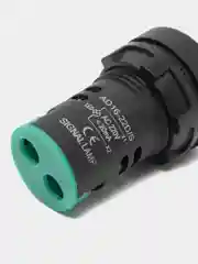 220В Индикатор световой контрольная лампа светодиод в корпусе AD16-22D/S 220V зеленый LED