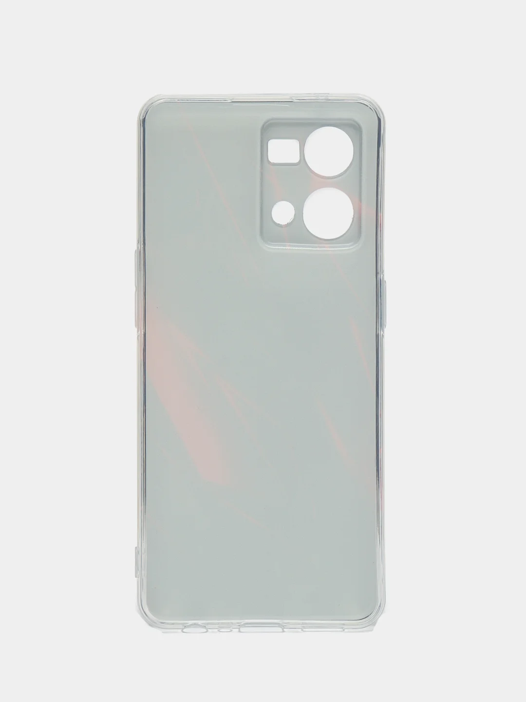 Красный силиконовый чехол на Oppo Reno 7 4G/8 4G / Оппо Рено 7 4G/8 4G с рисунком, защита камеры