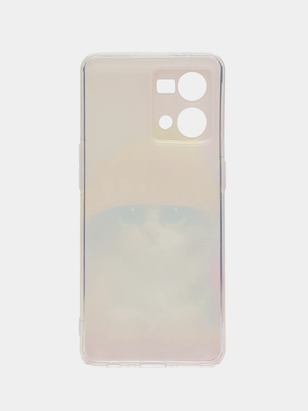 Желтый силиконовый чехол на Oppo Reno 7 4G/8 4G / Оппо Рено 7 4G/8 4G с рисунком, защита камеры