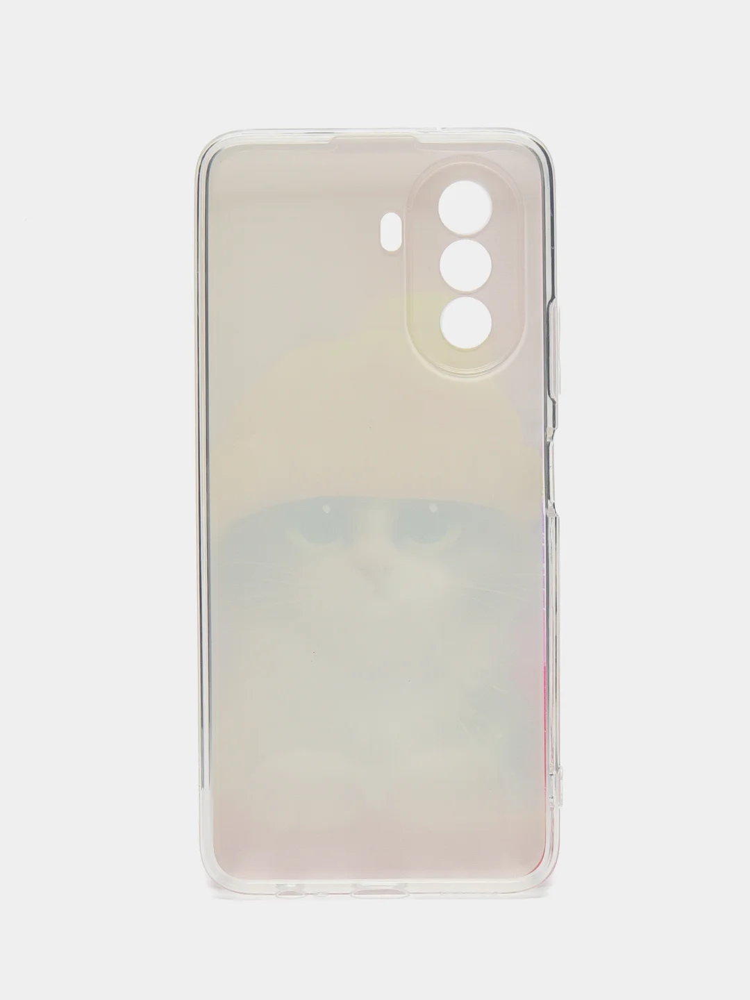 Желтый силиконовый чехол на Huawei Nova Y70 / Хуавей Нова Y70, с рисунком, защита камеры