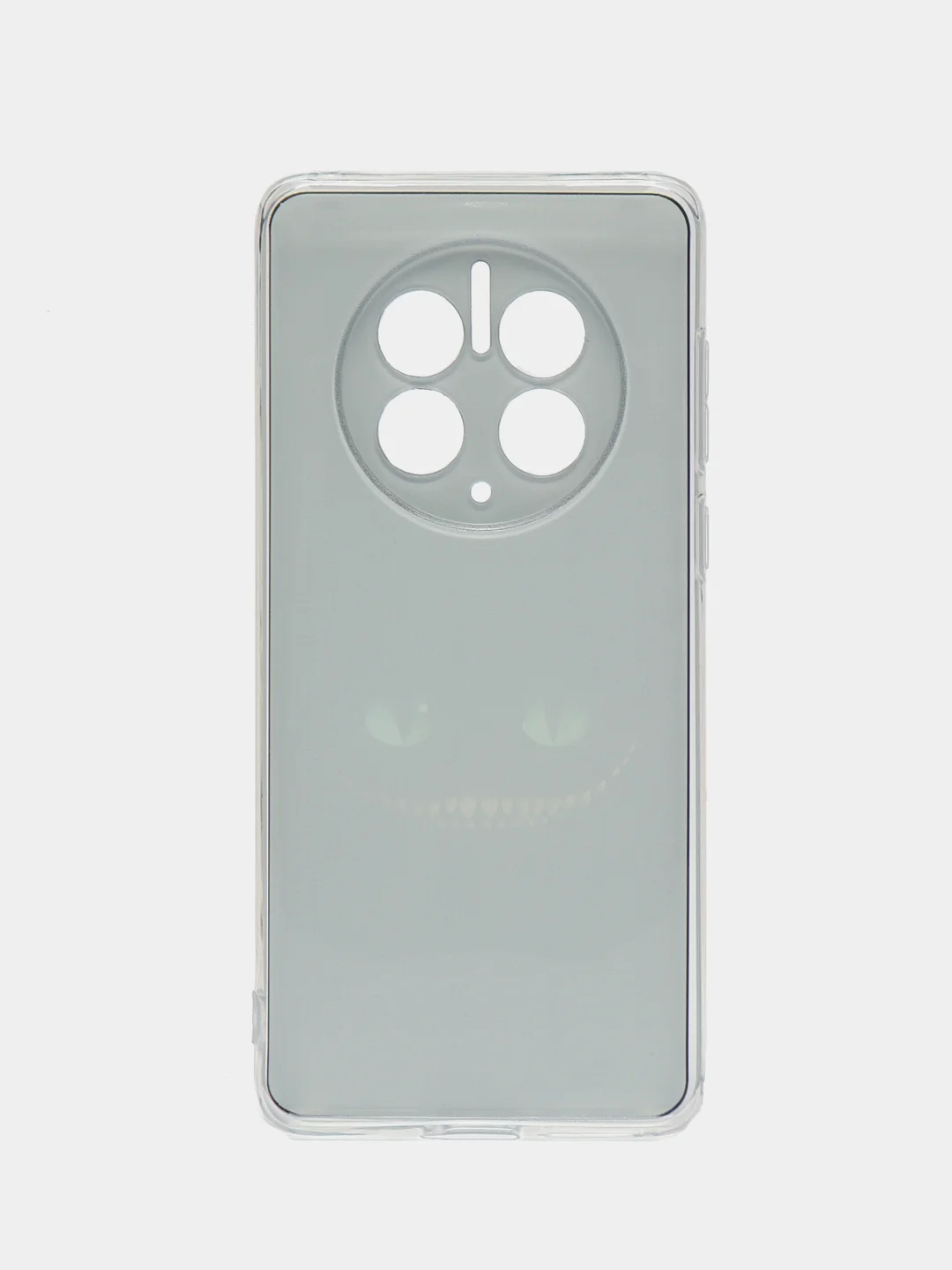 Черный силиконовый чехол на Huawei Mate 50 Pro / Хуавей Мате 50 Про, с рисунком, защита камеры