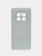 Черный силиконовый чехол на Huawei Mate 50 Pro / Хуавей Мате 50 Про, с рисунком, защита камеры