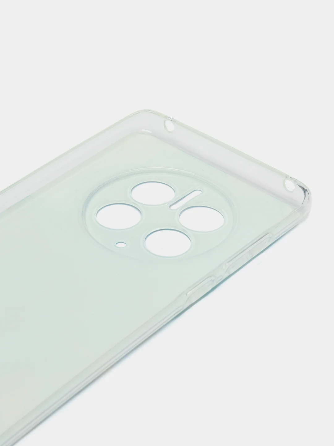 Светло-синий силиконовый чехол на Huawei Mate 50 Pro / Хуавей Мате 50 Про, с рисунком, защита камеры