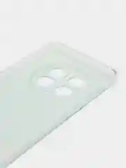 Светло-синий силиконовый чехол на Huawei Mate 50 Pro / Хуавей Мате 50 Про, с рисунком, защита камеры