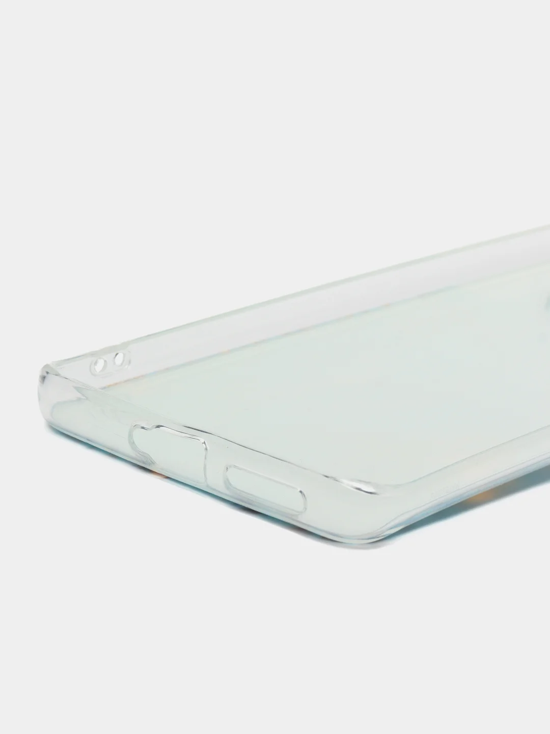 Светло-синий силиконовый чехол на Huawei Mate 50 Pro / Хуавей Мате 50 Про, с рисунком, защита камеры