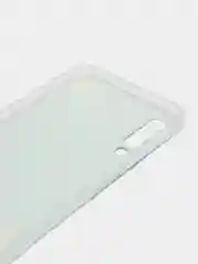 Светло-синий силиконовый чехол на Samsung Galaxy A7 2018 / Самсунг A7 2018 с рисунком, защита камеры