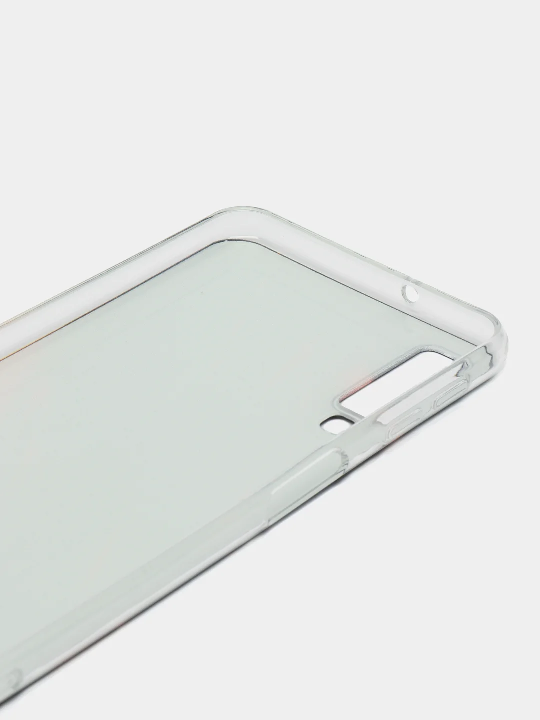 Красный силиконовый чехол на Samsung Galaxy A7 2018 / Самсунг A7 2018 с рисунком, защита камеры