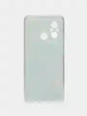 Светло-синий силиконовый чехол на Xiaomi Redmi 12C/Poco C55 / Редми 12C/Поко C55 прозрачный, с рисунком
