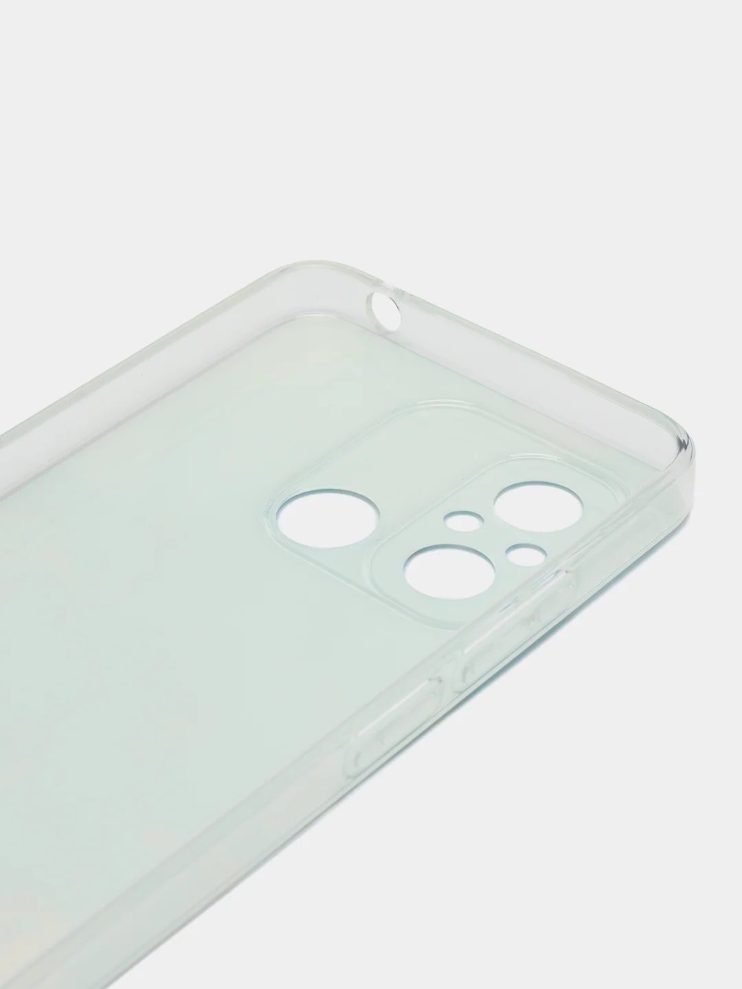 Светло-синий силиконовый чехол на Xiaomi Redmi 12C/Poco C55 / Редми 12C/Поко C55 прозрачный, с рисунком