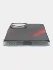 Красный силиконовый чехол на Xiaomi 13 Lite / Сяоми 13 Лайт прозрачный, с рисунком, защита камеры