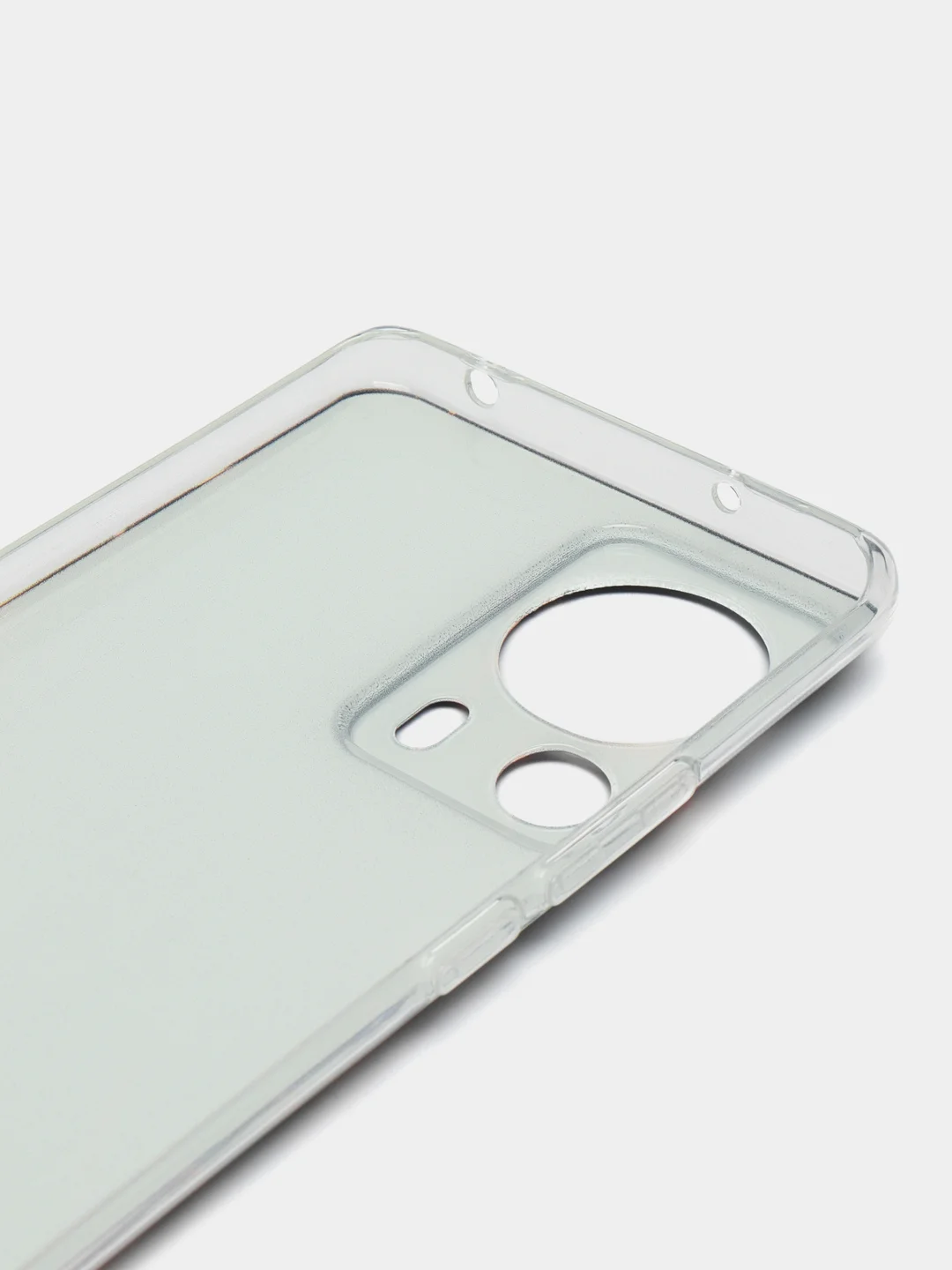 Красный силиконовый чехол на Xiaomi 13 Lite / Сяоми 13 Лайт прозрачный, с рисунком, защита камеры