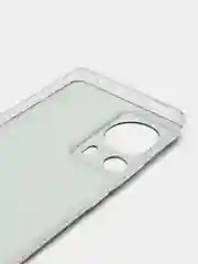 Красный силиконовый чехол на Xiaomi 13 Lite / Сяоми 13 Лайт прозрачный, с рисунком, защита камеры
