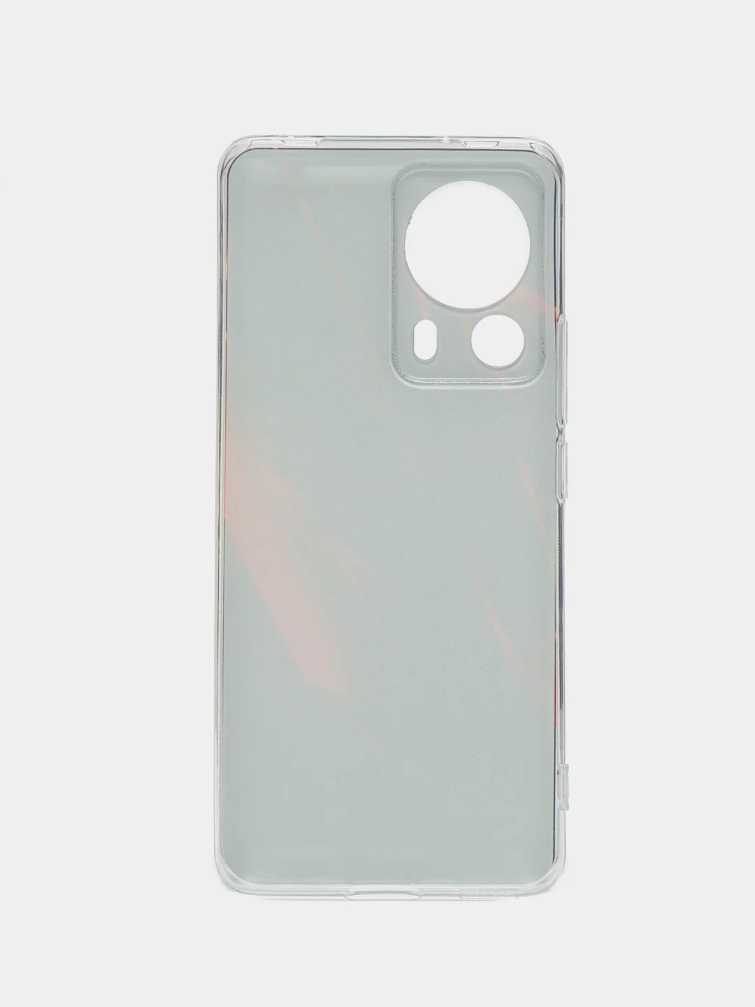 Красный силиконовый чехол на Xiaomi 13 Lite / Сяоми 13 Лайт прозрачный, с рисунком, защита камеры