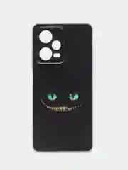 Черный чехол на Xiaomi Redmi Note 12 Pro / Сяоми Редми Нот 12 Про прозрачный, с рисунком