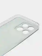Хром силиконовый чехол на Honor X8A / Хонор X8A прозрачный, с рисунком, защита камеры