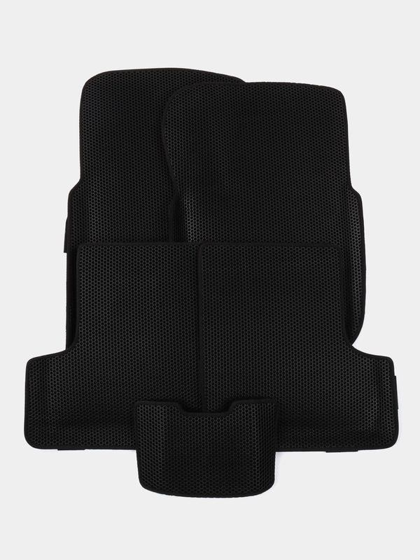 Автомобильные коврики на Renault Duster II, 3D-Maxi борта, черные соты
