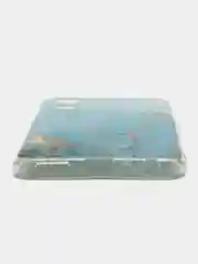 Светло-синий силиконовый чехол на Realme 9 Pro/9 5G / Реалми 9 Про прозрачный с рисунком, защита камеры