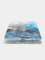 Бирюзовый силиконовый чехол на Huawei Nova Y70 / Хуавей Нова Y70, с рисунком, защита камеры