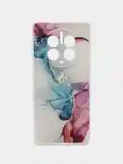 Ледяной силиконовый чехол на Huawei Mate 50 Pro / Хуавей Мате 50 Про, с рисунком, защита камеры
