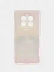 Желтый силиконовый чехол на Huawei Mate 50 Pro / Хуавей Мате 50 Про, с рисунком, защита камеры