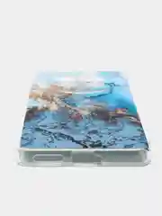 Голубой силиконовый чехол на Huawei Mate 50 Pro / Хуавей Мате 50 Про, с рисунком, защита камеры