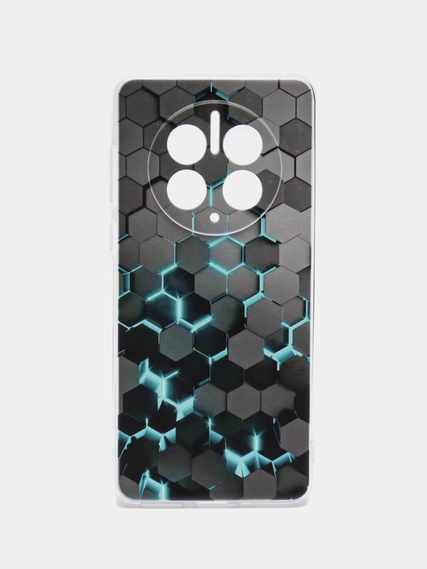 Силиконовый чехол на Huawei Mate 50 Pro / Хуавей Мате 50 Про, с рисунком, защита камеры
