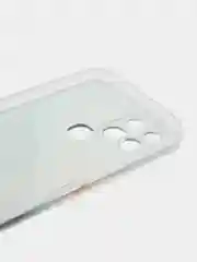 Голубой чехол на Infinix SMART 6 / Инфиникс Смарт 6 прозрачный, с рисунком, защита камеры