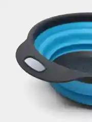 Синий дуршлаг силиконовый, складной