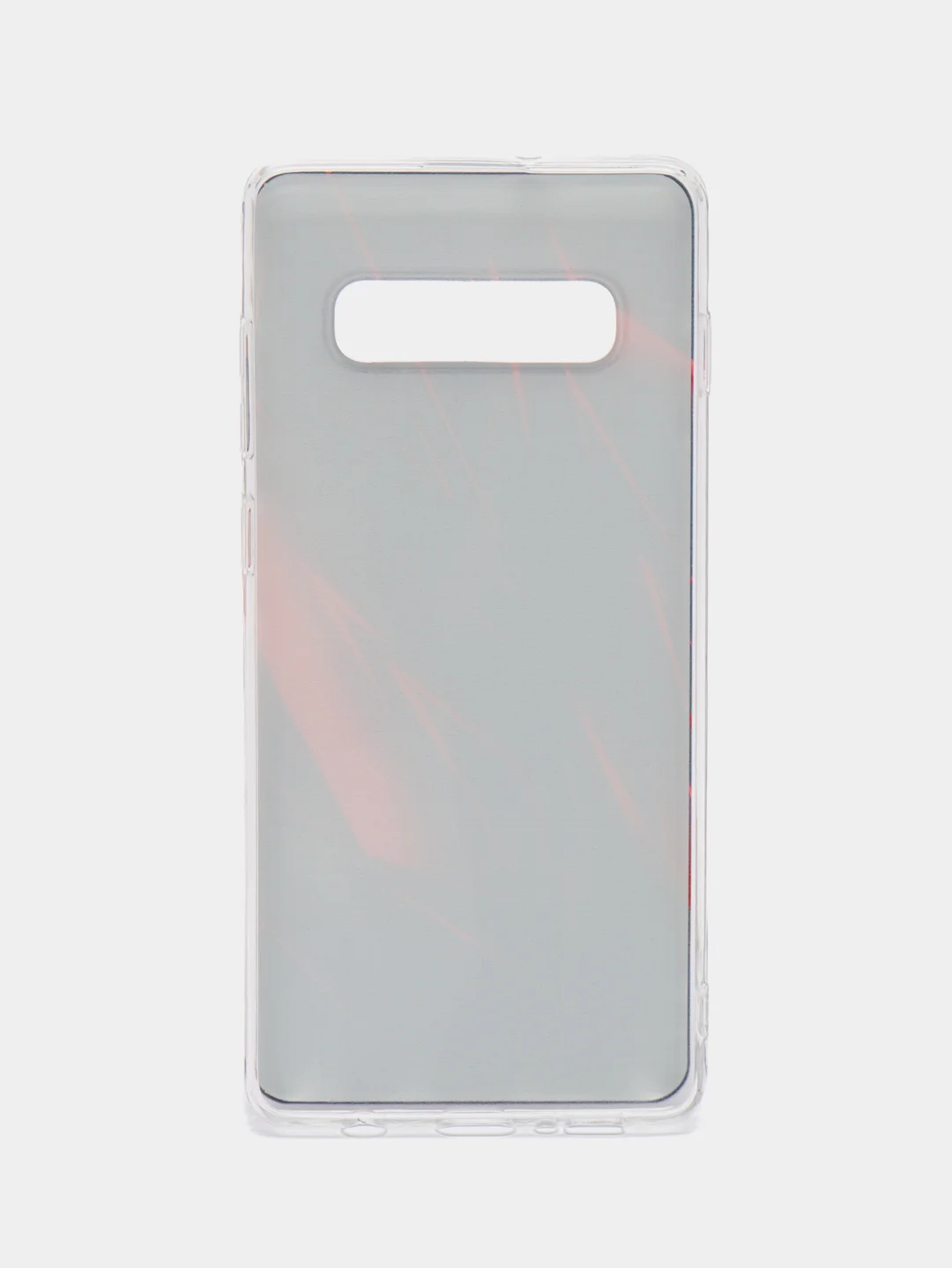 Красный чехол на Samsung Galaxy S10 Plus / Самсунг S10 Plus прозрачный, с рисунком, защита камеры