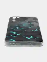 Бирюзовый силиконовый чехол на Honor 10X Lite / Хонор 10Х Лайт с рисунком, защита камеры