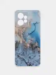 Голубой чехол на Xiaomi Redmi Note 12 4G / Сяоми Редми Ноут 12 4G с рисунком, защита камеры