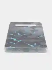Бирюзовый чехол на Samsung Galaxy S10 Plus / Самсунг S10 Plus прозрачный, с рисунком, защита камеры