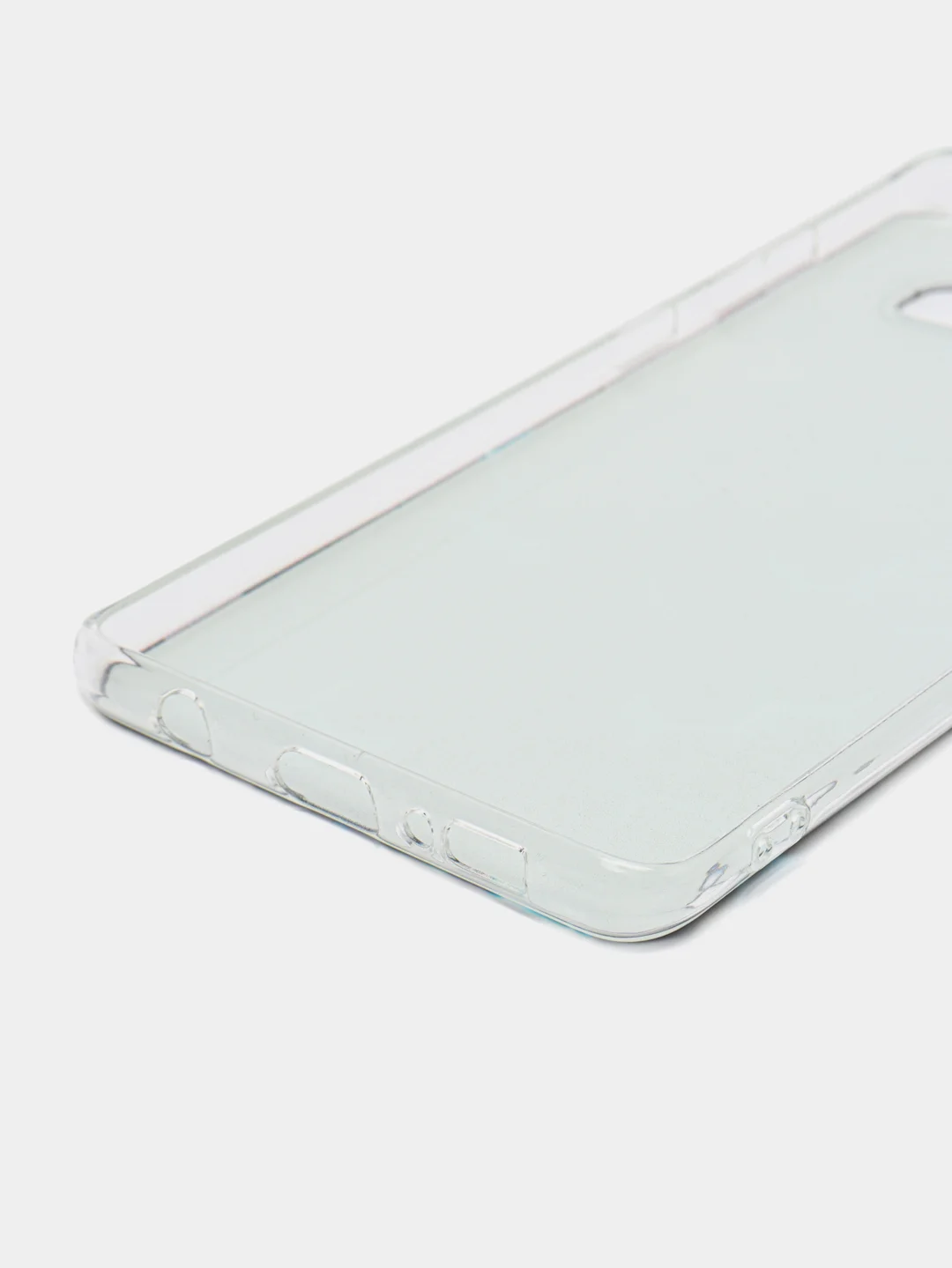 Бирюзовый чехол на Samsung Galaxy S10 Plus / Самсунг S10 Plus прозрачный, с рисунком, защита камеры