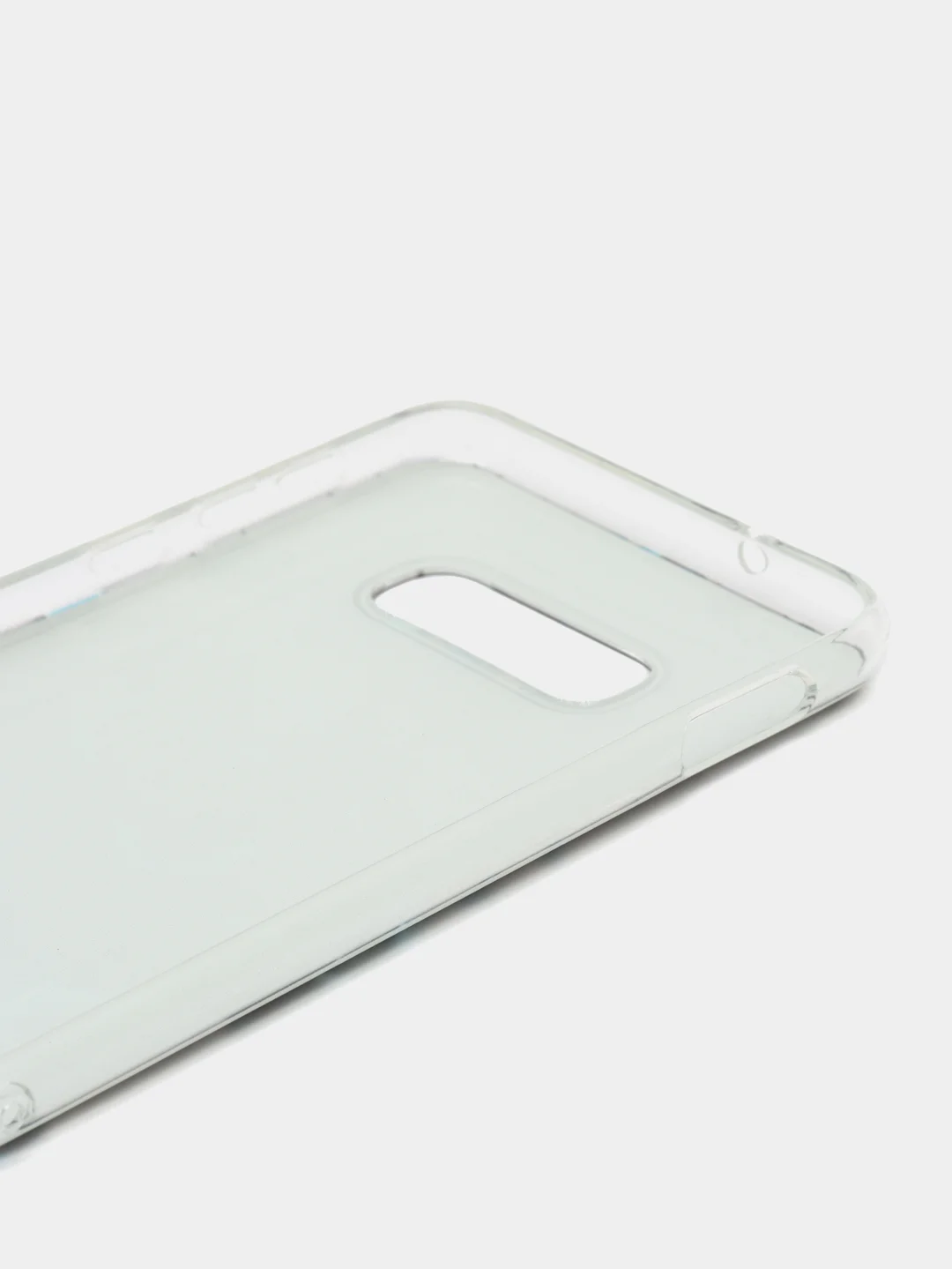 Бирюзовый силиконовый чехол на Samsung Galaxy S10E / Самсунг S10E с рисунком, защита камеры
