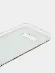 Бирюзовый силиконовый чехол на Samsung Galaxy S10E / Самсунг S10E с рисунком, защита камеры