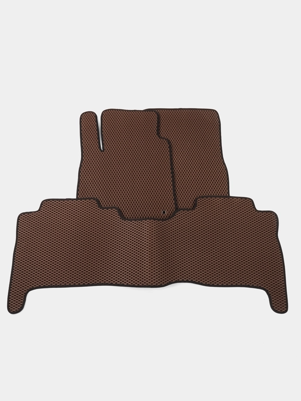 Автомобильные коврики на Toyota Land Cruiser 200 2007-2012, коричневый ромб