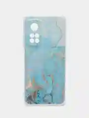 Светло-синий чехол на Xiaomi Mi 10T/Mi 10T Pro (Сяоми Ми 10Т/Ми 10Т Про), с рисунком, защита камеры